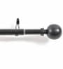 Black Iron Curtain Rod (52-144 Inches) With Bracket
