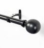 Black Iron Curtain Rod (52-144 Inches) With Bracket