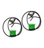 Black Metal Avogadro Wall Tea Light Holders (Pack Of 2)