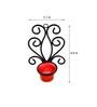 Black Metal Porco Wall Tea Light Holders (Pack Of 2)