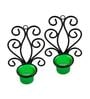 Black Metal Orem Wall Tea Light Holders (Pack Of 2)