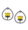 Black Metal Tinsley Wall Tea Light Holders (Pack Of 2)