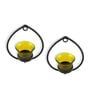 Black Metal Tinsley Wall Tea Light Holders (Pack Of 2)