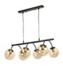 Healy Black Glass Globe Chandelier