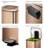 6 ltrs Step Dustbin with Fingerprint Resistant (Bronze)