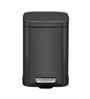 Black 6 ltrs Step Dustbin with Fingerprint Resistant