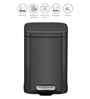 Black 6 ltrs Step Dustbin with Fingerprint Resistant