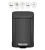 Black 6 ltrs Step Dustbin with Fingerprint Resistant