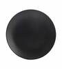 Solid Matte 7 Inch Black Ceramic (Set of 4) Quarter Plate