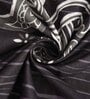 Black Floral 220 TC Microfiber King Size Fitted Bedsheet With 2 Pillow Covers