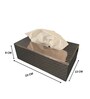 Abstract Print Gun Metal Leather Tissue Paper Holder Box for Dining Room