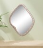 Black Abstract Metal Wall Hanging Mirror