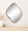 Black Abstract Metal Wall Hanging Mirror