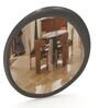 24 Inch Black Moon Mirror in Metal Frame