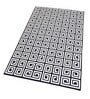 Black Abstract Nylon 3.3 ft x 5 ft Machine Made Carpet