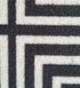 Black Abstract Nylon 3.3 ft x 5 ft Machine Made Carpet