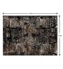Black Abstract Nylon 5 ft x 7 ft Machine Made Carpet