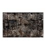 Black Abstract Nylon 5 ft x 7 ft Machine Made Carpet