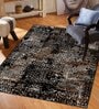 Black Abstract Nylon 5 ft x 7 ft Machine Made Carpet