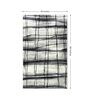 Black Abstract Polyester 3 ft X 5 ft Machine Made Carpet