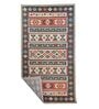 Black Persian Polyester 4 Ft X 6 Ft Machine Made Carpet