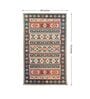 Black Persian Polyester 4 Ft X 6 Ft Machine Made Carpet
