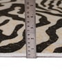 Black Abstract Polyester 5' X 7' Machine Made Carpet