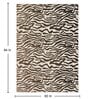 Black Abstract Polyester 5' X 7' Machine Made Carpet