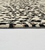 Black Abstract Polyester 6 x 9 Feet Machine Made Carpet