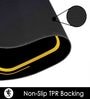 Black Slogan Rubber 24x16 Inches AntiSkid Bath Mat