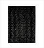 Black Abstract Wool 4 ft x 6 ft Hand Tufted Carpet