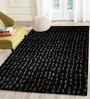 Black Abstract Wool 4 ft x 6 ft Hand Tufted Carpet