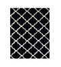 Black Abstract Wool 4ft x 6ft Hand Tufted Carpet