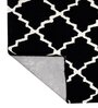 Black Abstract Wool 4ft x 6ft Hand Tufted Carpet