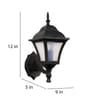 Glare Black Aluminium Outdoor Wall Light