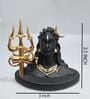 Black Adiyogi with Trishul Idol