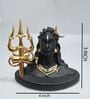 Black Adiyogi Statue with Trishul Idol for Home & Car Dashboard | Handcrafted Decorative Murti for Mandir, Office & Gift Purpose