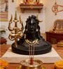 Black Adiyogi with Trishul Idol