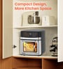 Black Air Fryer Oven with Rotation Drum Basket