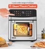 Black Air Fryer Oven with Rotation Drum Basket