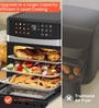 Black Air Fryer Oven with Rotation Drum Basket