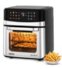 Black Air Fryer Oven with Rotation Drum Basket