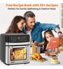 Black Air Fryer Oven with Rotation Drum Basket