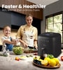 Black Air Fryer with Cooking Pan & Food Separator