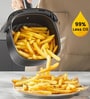 Black Air Fryer with Cooking Pan & Food Separator
