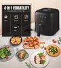 Black Air Fryer with Cooking Pan & Food Separator