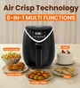 Black Air Fryer with Cooking Pan & Food Separator