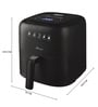 Black Air Fryer with Cooking Pan & Food Separator