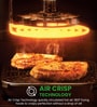 Black Air Fryer with Food Separator & Recipe Book