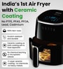 Black Air Fryer with Food Separator & Recipe Book